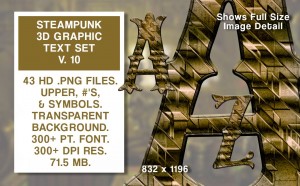 Steampunk Text Set #10