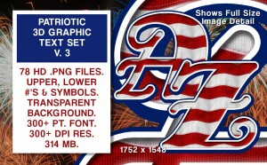 Patriotic Graphics Text Set v3