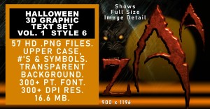 Halloween Graphic Text Set Vol 1 Set 6