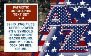 Patriotic Graphics Text Set v4