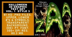 Halloween Graphic Text Set Vol 1 Set 3
