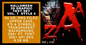 Halloween Graphic Text Set Vol 1 Set 4