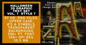 Halloween Graphic Text Set Vol 1 Set 7