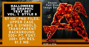 Halloween Graphic Text Set Vol 1 Set 8